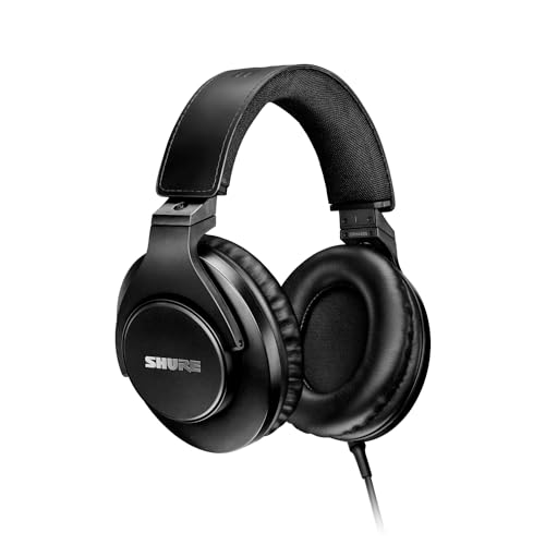 Image of Shure SRH440A Wired Over Ear Headphones Monitoring & Recording, Studio Pro, Improved Frequency Response, All Audio Devices, Pro Quality, Adjustable & Foldable Design - 2022 Version