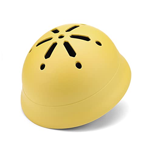 Shanrya Casco para bebé, 13 Orificios de Ventilación Ajustables, Casco para Niño Pequeño, Carcasa de PC, Cómodo para Bicicleta (Amarillo)