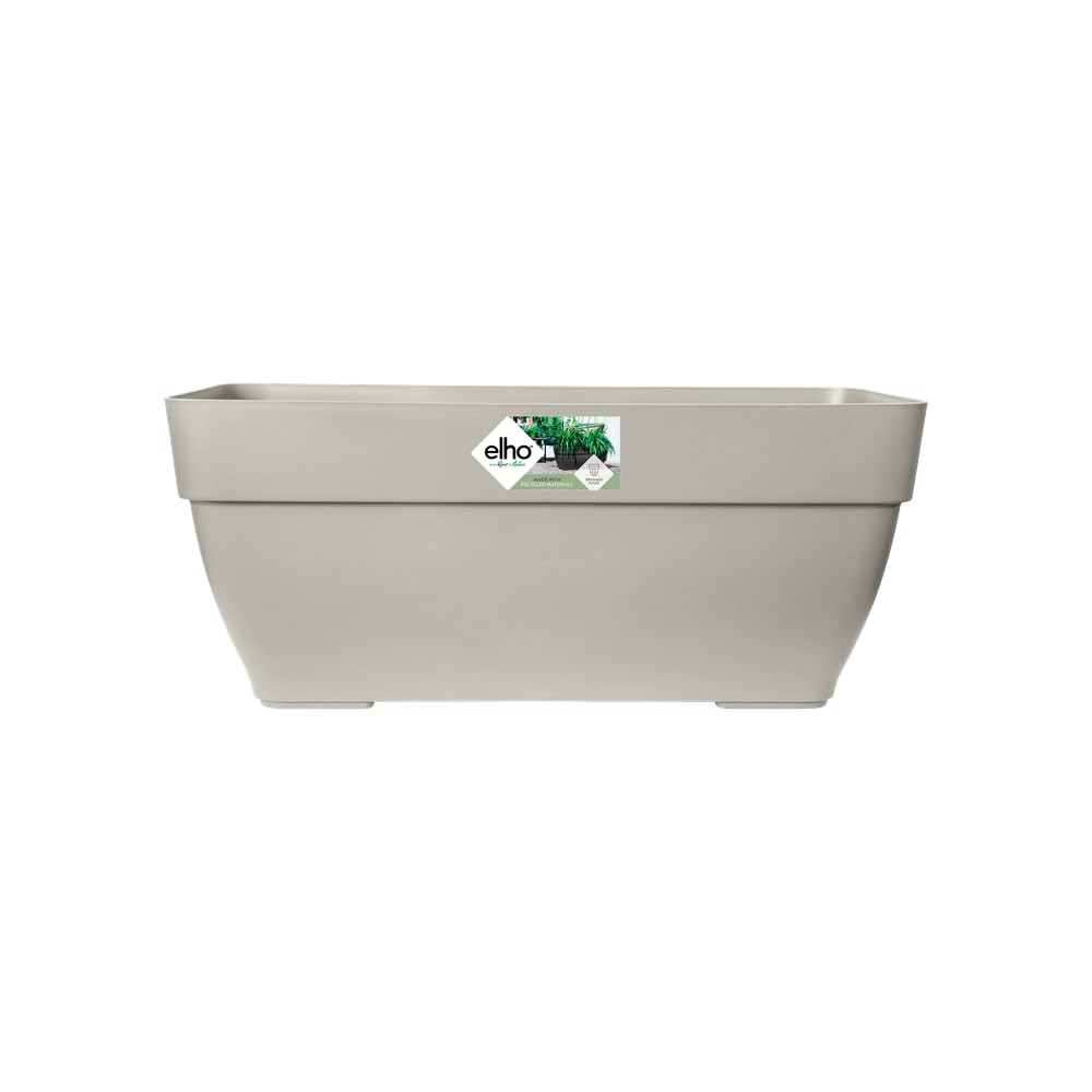 Elho Silky White Vibia Campana Trough 80 - Planter For Outdoor - Ø 76.5 X H 33.3 Cm - White