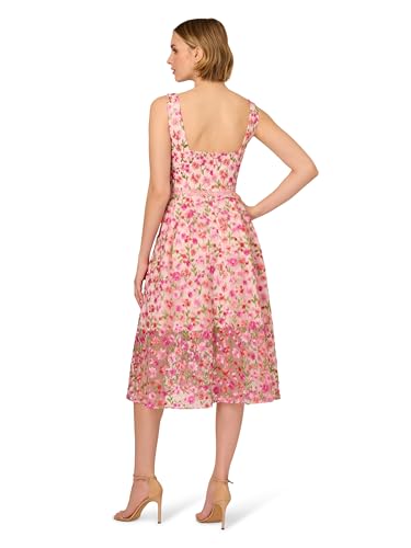 Image of Adrianna Papell Women's Floral Embroidery Midi Dress