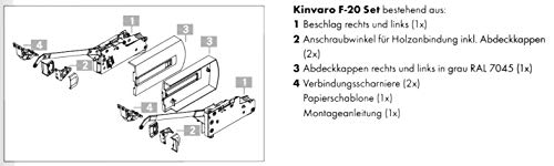 Grass Kinvaro F-20 Falt-Klappenbeschlag F20 Typ 7 / C Set HETAL NOBILIA Neu + Videomontageanleitung - Image 7