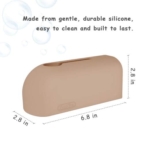 Image of Bathtub Faucet Cover, Soft Silicone Bath Faucet Cover, Bath Spout Cover for Tub, Faucet Cover for Bathtub Safety, Bathroom Bath Tub Water Spout Cover, Universal Fit (Nude)