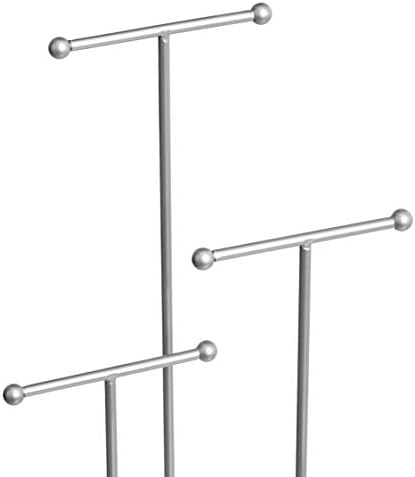 Amazon Basics Round Jewellery Stand - White/Nickel