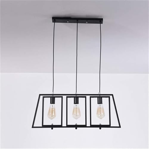 Lustre industriel chic en métal rustique durable pour intérieur suspendu - 3
