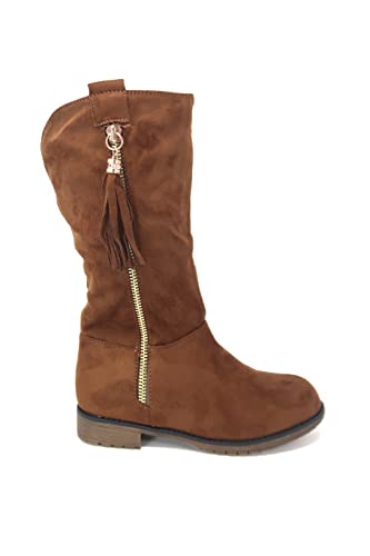 Little Girl's Zip up Riding Boots Fringe Accent2