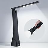 WILIT Rechargeable LED Desk Lamp for Office Home, Cordless Reading Lamp Table Lamp with 3 Colors Dimmble Stepless, Eye-Caring Desk Light Touch Control for Bedroom Bedside Study, with Adapter