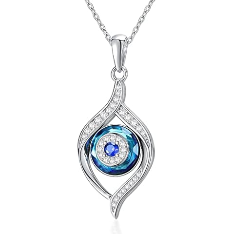 VONALA Sterling Silver Evil Eye Necklace Cover