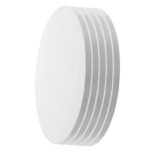 INOOMP 5pcs Cake Boards Thick Corrugated Cake Base for Professional Home Baking Grease Resistant Round Pads for Weddings Birthdays