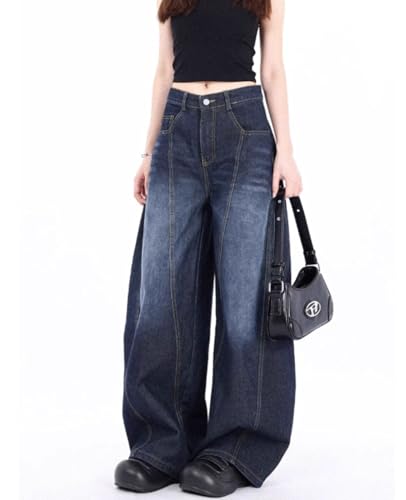 Baggy Jeans for Woman Men Loose Barrel Jeans High Rise Wide Leg Pants Casual Trendy Denim Pants3