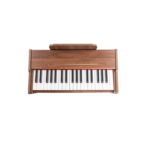 Image of Mini Piano Keyboard for Beginners (Wooden Finish) | 37-Key Mini Musical Keyboard for Children & Kids | Dual Power (Battery & Adapter) | Safe Low Voltage | Built-in Speaker