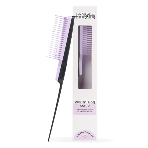 Tangle Teezer The Ultimate Volumizer Haarbürste für alle Haartypen – Verleiht Volumen & Textur – Sanfter Kamm für das Hochfrisieren von Haaren, minimiert Schäden – Schwarz & Lila