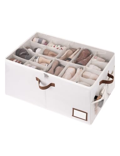 StorageWorks Shoe Organizer for Closet, Shoe Storage with Side Mesh Pocket - image 1