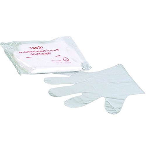 Paraffinbad-Handschuhe Schutzhandschuh PE Einweg, Einheitsgröße, Kosmetex, 100 Stück, 1x Einweg Normal Fashion