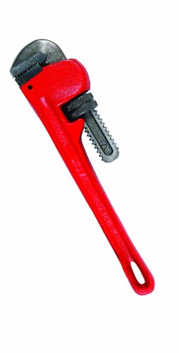 Task - Task Tools 10-Inch Steel Pipe Wrench, T25432, Red