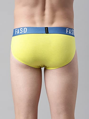 Image of F A S O Men's Cotton Rich Brief | Soft & Breathable Innerwear | Cushioned Waistband | Comfort Fit | Everyday Wear