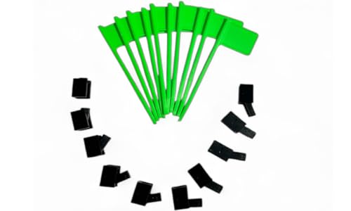 Do Not Disturb Attention Grabber Small Busy Alert Office Desk Flag Pivots Up Down Fun Party Help Status Away Call Center Signal Indoor Inventory Closed Cubicle Computer Station Open Go (10 Pack) (6 inch Tall) (Green)