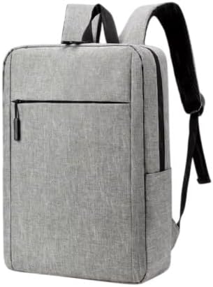 An image depicting Business Leisure Laptop Backpack, Grey Oxford Cloth, Large Capacity Multi-Compartment Bag, 15.6 Inch Compatible, 28x39x15cm