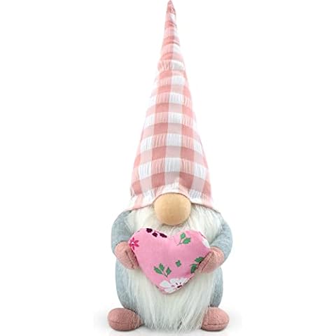 Gehydy Heart Gonk Christmas Gnome Decoration Gift Handmade Scandinavian Tomte Xmas Decor for Home Kitchen Tiered Tray Cover