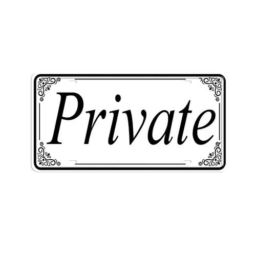 Geroclonup Private Door Sign Rust-Free Fade Resistance Vintage Metal Sign for Business Home Store Garage Bar Wall Door Decor Easy Installation Indoor Outdoor Use 15x30cm