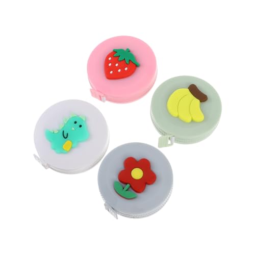 Set de 4 Cintas Métricas Mini Retráctiles de Tela