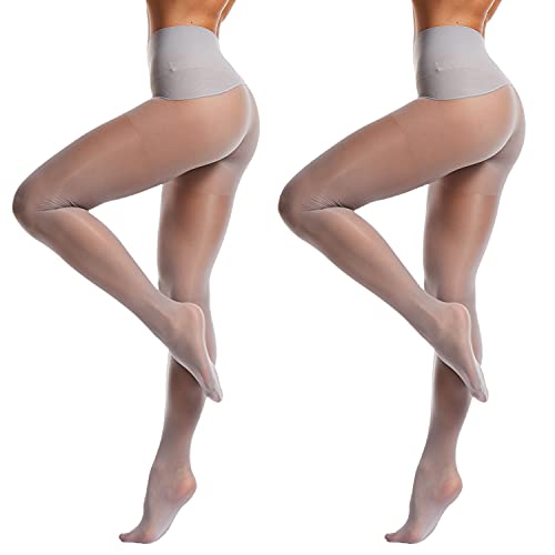 Image of Frola Oil Shiny Stockings Pantyhose 360Seamless Crotch High Waist Smooth Tights for Women