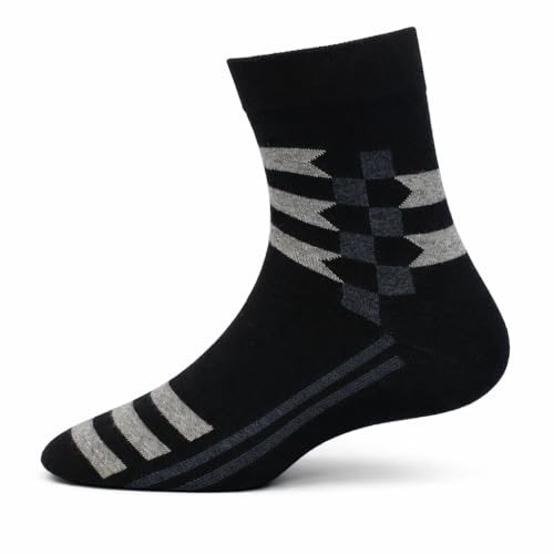 Image of Young Arrow Men's Ankle Length Socks Pack of 5 - Pure Combed Cotton Breathable Socks for Men - 168 Needle Premium Knit All Over Design, Multicolor Casual Formal Socks
