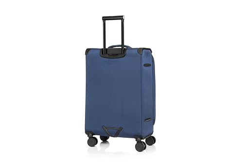 Image of Verage Luxe Toledo Set of 2 (S+M) Softsided Lightweight Spinner Wheels Luggage, Expandable Suitcase with TSA Lock & LED Flashlight, Navy Blue (20 /24)