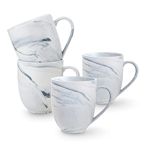 Set de 4 tazas de porcelana Stone Lain Brighton gris miniatura 1