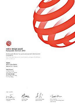 Portable Water Filter Bottle * Bpa-free 470ml * Latest AG+ Activated Carbon filter* 400 uses*Reddot, NSF & SGS Awards *Removes Chlorine & Flouride (Pink)