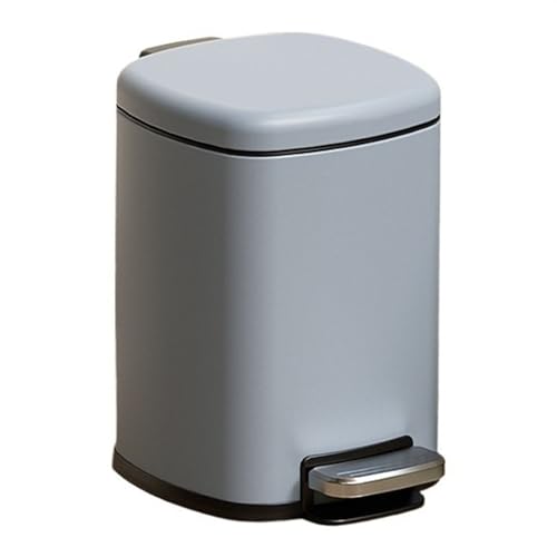 Poubelle ronde en acier de 32 L idéale pour organiser la cuisine et la salle de bain en ordre