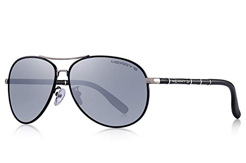 MERRY'S Premium Fashion Style Mens Classic pilot Sunglasses Polarized 100% UV sun glasses for men S8766
