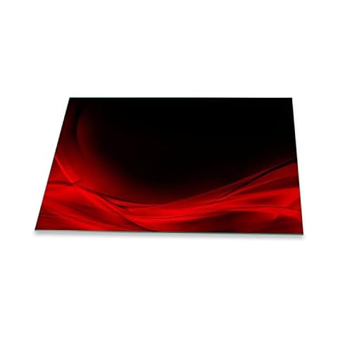 Herdabdeckplatte Ceranfeld 80x52 Abstrakt Rot Kochplatten Glas Induktion Deko Cover
