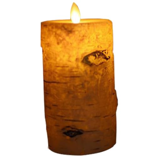 Velas LED de abedul sin llama con textura delicada y alta durabilidad