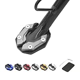 ポクミル バイクスタンド vストローム250sx 滑り止め 錆びにくい 美しさ バイク サイドスタンド プレート パッド キックスタンドアンプ 倍率拡張スタンド 延長 CNCアルミニウム合金 汎用 For PCX125 PCX150 PCX160 DL250SX V-STROM250 SX 2023 (チタン)