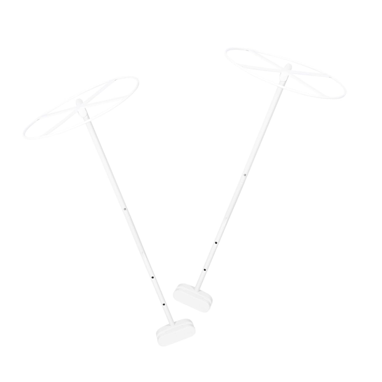 Staffa per Baldacchino per Culla, Supporto Zanzariera 2 Set, Acciaio Bianco
