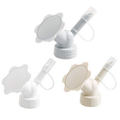 Yesoa 3 Pcs Garden 2In1 Plastic Sprinkler Nozzle For Flower Waterers Bottle Watering Cans Sprinkler Shower Head,3 Colors