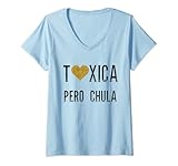 Photo Gallery donna toxica pero chula - spagnolo sarcastico per latine feisty maglietta con collo a v Photo Gallery donna toxica pero chula - spagnolo sarcastico per latine feisty maglietta con collo a v