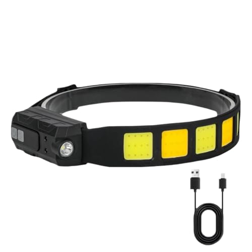 Linterna frontal recargable | Linterna frontal para correr | Linterna frontal LED recargable | Linterna frontal frontal | Linterna frontal con sensor de luz fuerte | Linterna frontal LED para