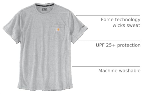 Image of Carhartt Men's Force Relaxed Fit Midweight Short-Sleeve Pocket T-Shirt