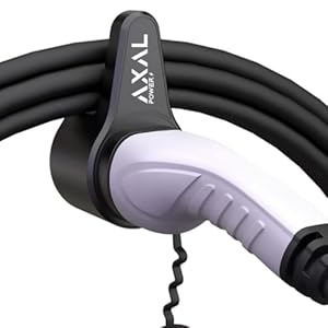 AXAL Power® – AC001 Type 2 Kabelhoulder – AC auto laadpaal – Zwart – Type 2 – Compatibel met Tesla Model 3 / S, ID.3, e-Golf, i3, ZOE, Leaf, Kona