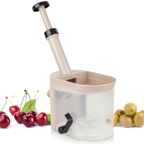 NAVA Deshuesador de cerezas para cerezas y aceitunas con recipiente colector Misty, 20 x 10 x 22 cm