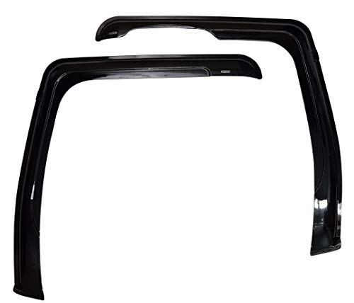 ClimAir Déflecteurs De Vitres Latérales Noir Mat - Sur Mesure Renault Clio 3 Portes 2005-2012 - Avant