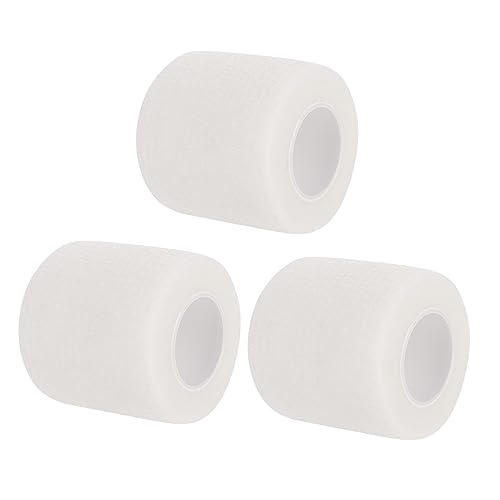 HAPINARY 3 Rolls Pet Sports Tape Wrapping Tape for Injuries Scar Tape Self Tape Atheltic Tape Dog Paw Athletic Gauze Tape Sport Tape Non-Woven Fabric White
