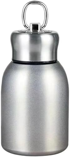 DIGALI Personalized Mini Insulated Water Bottles,Stainless Steel Water Bottle Small Portable Water Bottle Tumbler Vacuum Cup for Boys, Girls, School, Office, Camping (Silver 300 ML 1)
