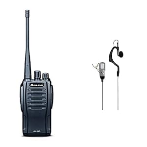 Midland, Walkie Talkie Semi – Professionale G10, 32 Canali Selezionabili, Resistente, Batteria Duratura E MA21-31 Lki, Auricolare con Microfono, 2 Pin Kenwood
