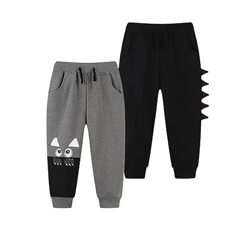 Boys' Sweatpants Cartoon Printed Cotton Casual Sweatpants 2-Piece Package