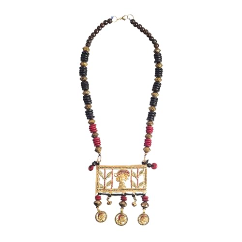 Image of AAKRITI ART CREATIONS Handcrafted Tribal Necklace Collection | Royal & Queen-Inspired Artisan Brass Statement Jewelry | Ethnic, Elegant & Regal Necklaces for Women