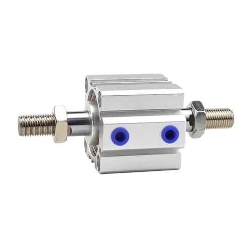 Vérin pneumatique compact SDAD63X100-B double tige double effet fileté - 2