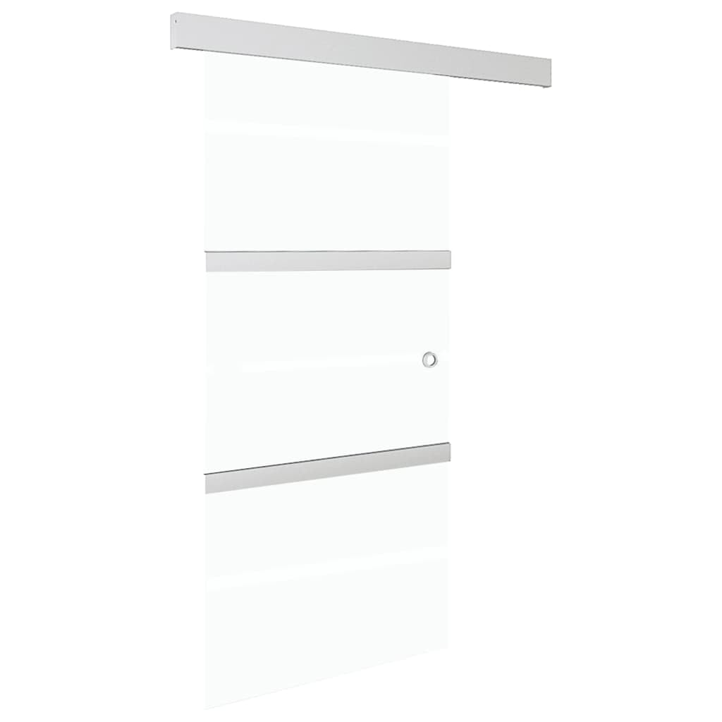 Drzwi przesuwne z miękkimi stoperami, szkło ESG i aluminium 90 x 205 cm, bezramowe drzwi przesuwne do łazienki i prysznica, ciche