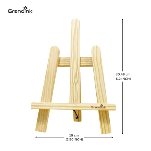 Image of Grandink 12 Inch Wooden H-Frame Tabletop Easel Stand 12mm Thick (Pack of 1)